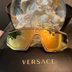 Versace Gold Mirror Sunglasses